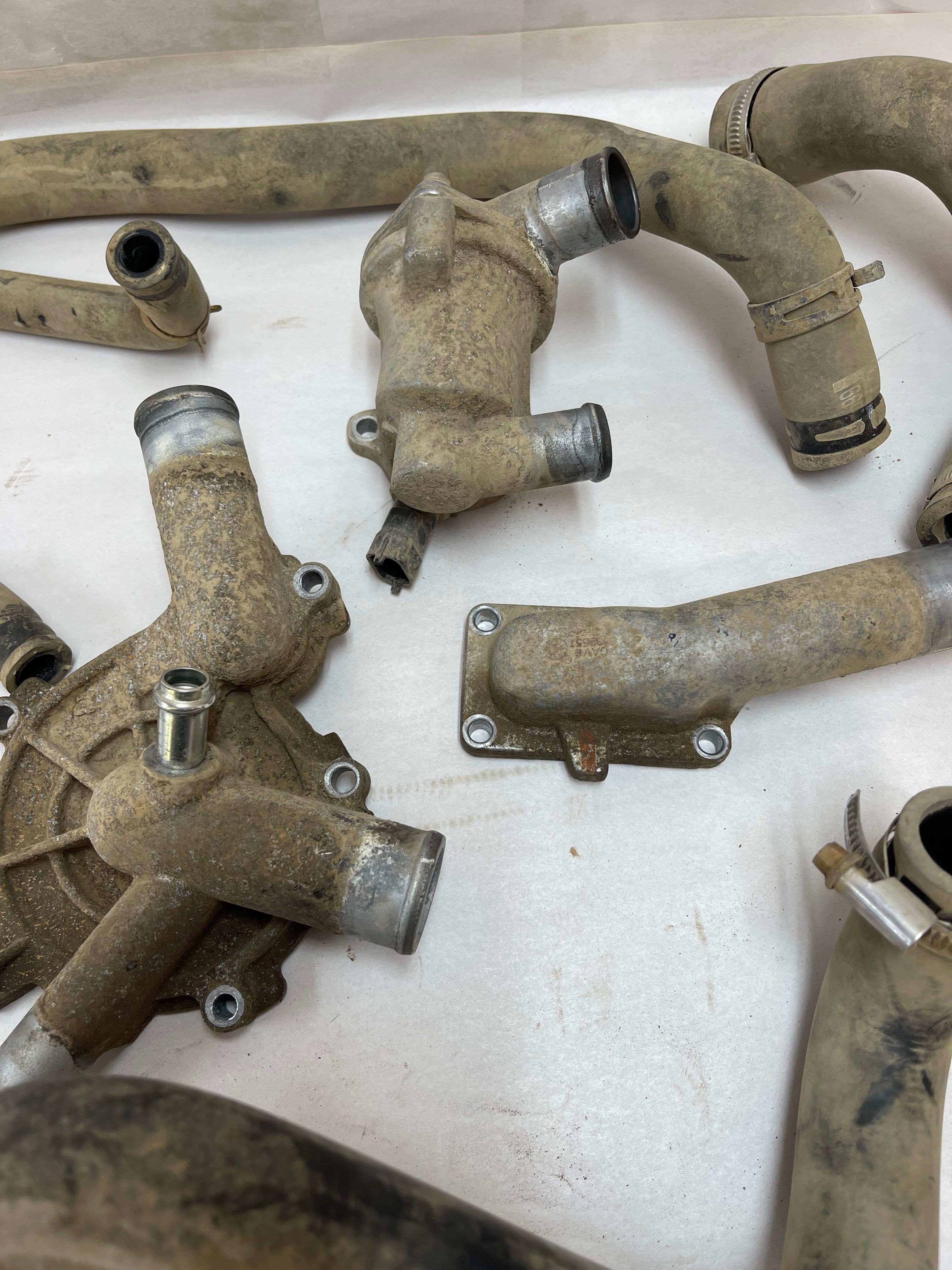 2018 Polaris Rs1 Thermostat housing Temp sensor oil cooler hoses DPY